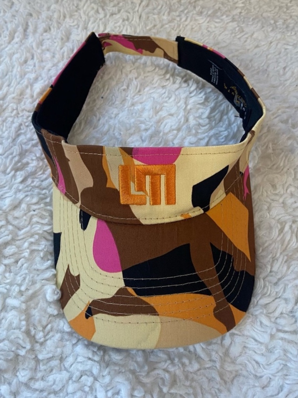 Camo Visor in Brown, Pink, Orange, Cream & Tan